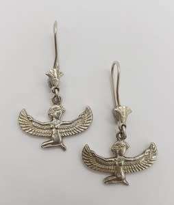 925 Sterling Silver Egyptian Earrings weight 9g as per photo