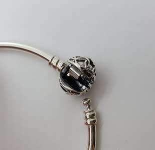 925 Sterling Silver Pandora Design Bangle weight 8.4g as per photo
