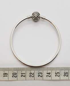 925 Sterling Silver Pandora Design Bangle weight 8.4g as per photo