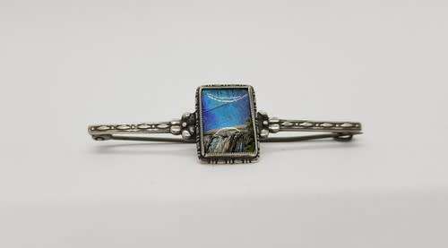 Vintage Sterling Silver Signed Butterfly Wing Brooch weight 4.8g as per photo