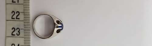 925 Sterling Silver Blue Stone Kiddies Ring weight 1.8g size f as per photo