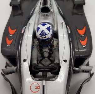 Paul's Model Art MiniChamps Mclaren Mercedes Model Car Scale 1/18, missing fin as per photo