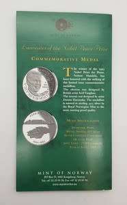 Nelson Mandela Nobel Peace Laureate 1993 30g silver medallion as per photo