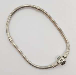 925 Sterling Silver Original Pandora Bracelet weight 15g as per photo