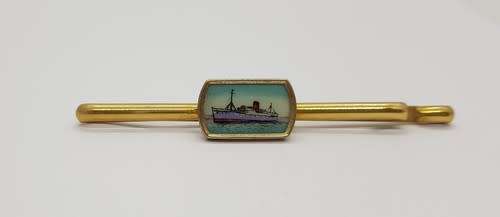 Vintage Tie Pin with Picture of Ship as per photo