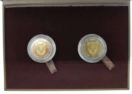 Nelson Mandela Commerative R5 Coin Set as per photo