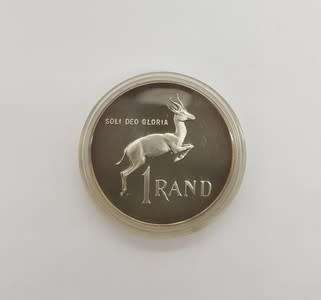 1990 SA Proof R1 Coin in Box  as per photo