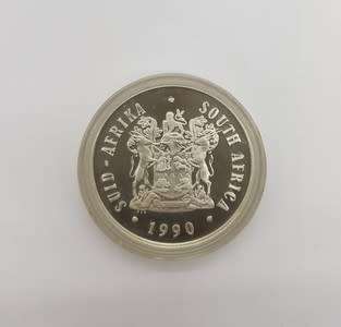 1990 SA Proof R1 Coin in Box  as per photo