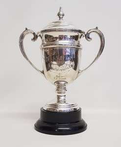 Sterling Silver Vintage Railway Institute Athletics Club Trophy, weight 419.8g icl base excl base