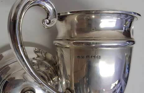Sterling Silver Vintage Railway Institute Athletics Club Trophy, weight 419.8g icl base excl base