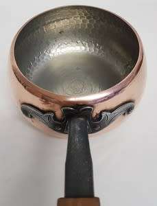 Stokli-Netstal Vintage Hammered Copper pot with lid, Swiss made as per photo