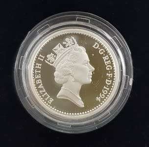 1994 United Kingdom Silver Proof One Pound Coin as per photo