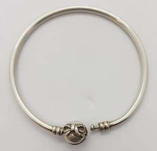 Original Pandora Sterling Silver Bangle with bow clasp 16cm as per photo