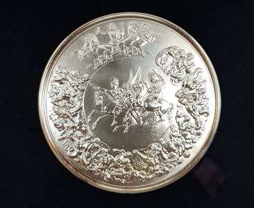 Battle of Waterloo 175th Anniversary Silver Medal 153g 925 silver as per photo