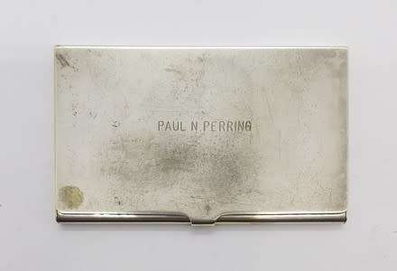 Card case by Reed and Barton with inscription