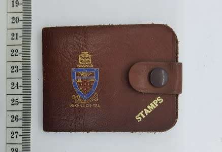 Bexhill - On - Sea leather stamp pouch - as per photo