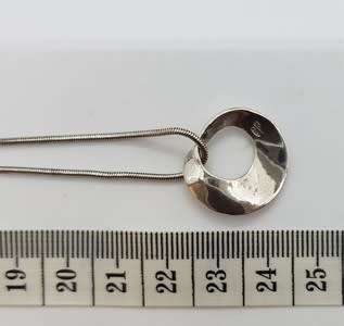 Sterling silver pendant and chain - 121 g  33 cm - as per photo
