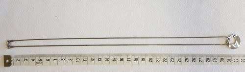 Sterling silver pendant and chain - 121 g  33 cm - as per photo