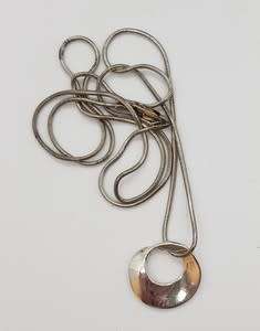 Sterling silver pendant and chain - 121 g  33 cm - as per photo