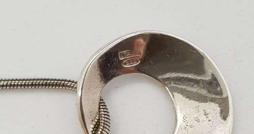 Sterling silver pendant and chain - 121 g  33 cm - as per photo