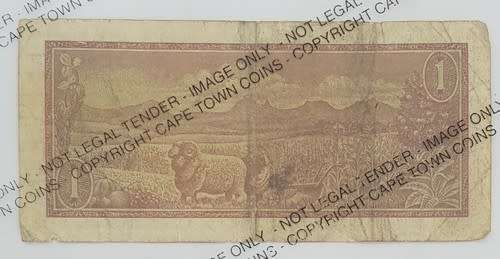 T W de Jongh replacement R1 Banknote as per photo