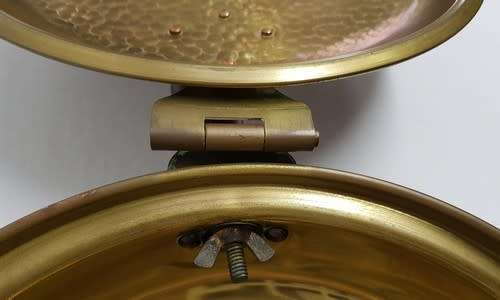 Vintage brass bed warmer made in Britain as per photo