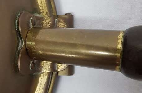 Vintage brass bed warmer made in Britain as per photo