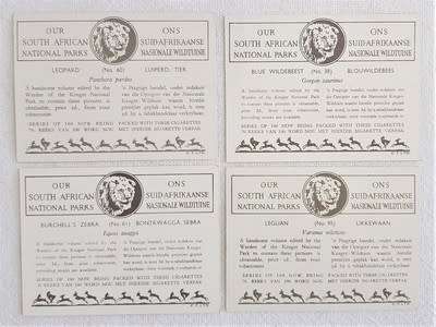 Large lot of Our South African National Parks cigarette cards - duplicates - as per photo