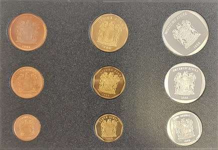 1996 South Africa Blue Crane Proof Coin Set as per photo