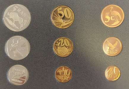 1996 South Africa Blue Crane Proof Coin Set as per photo