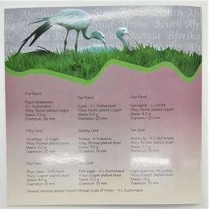 1996 South Africa Blue Crane Proof Coin Set as per photo