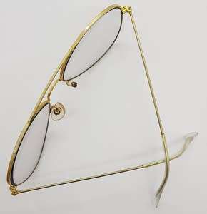 Vintage Joanna 18KGP glasses in holder - nose piece missing - as per photo