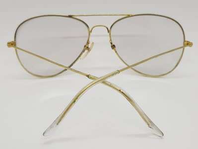 Vintage Joanna 18KGP glasses in holder - nose piece missing - as per photo