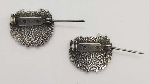 Pair of Lawn Bowls Badges No: 8 as per photo