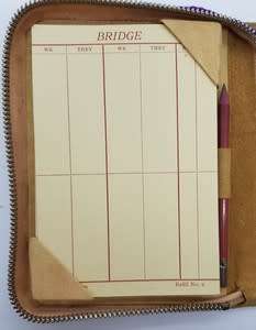 M.V. Athlone Castle Bridge / card game in leather pouch - as per photo