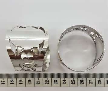 Pair of Vintage Silver plated napkin rings as per photo