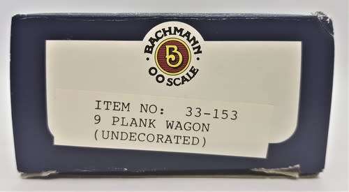 Bachmann 9 Plank wagon undecorated 00 Gauge in box as per photo