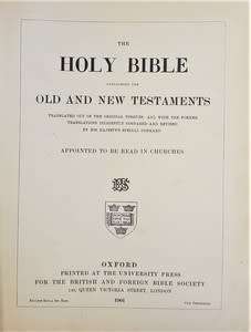 The Holy Bible containing the Old and New Testaments by Oxford printed at the University Press 1901