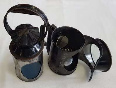 Vintage British Railway hand held 3 aspect lamp, very good condition as per photo