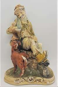 Nature Craft - Naughty Naughty Old Man and Dog figurine - as per photo