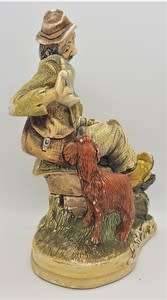 Nature Craft - Naughty Naughty Old Man and Dog figurine - as per photo