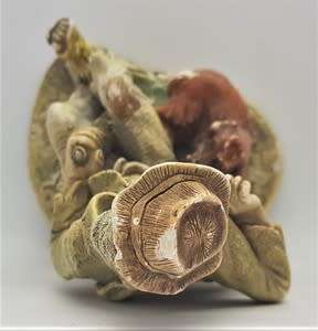 Nature Craft - Naughty Naughty Old Man and Dog figurine - as per photo