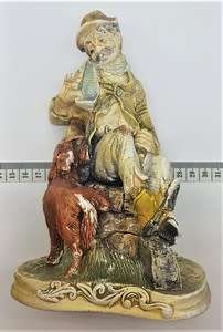 Nature Craft - Naughty Naughty Old Man and Dog figurine - as per photo