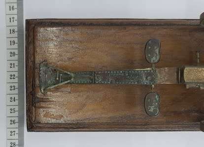 Metal Model Canon on wooden stand - as per photo