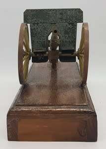 Metal Model Canon on wooden stand - as per photo