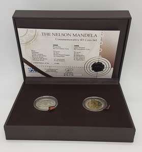 NELSON MANDELA Commemorative R5 Coin Set - as per photo