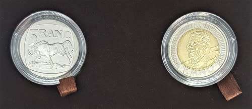 NELSON MANDELA Commemorative R5 Coin Set - as per photo