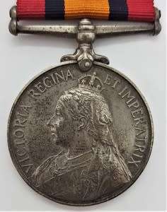 Boer War QSA medal issued to 8391 Pte J Cummings of the Manchester Regiment- as per photo