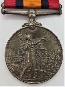 Boer War QSA medal issued to 8391 Pte J Cummings of the Manchester Regiment- as per photo