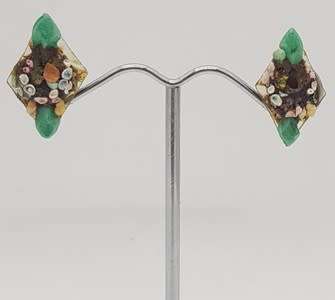 Vintage Pair of Costume Jewelry Clip-On Earrings - as per photo